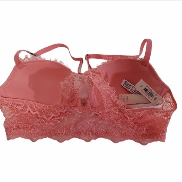 Victorias Secret DREAM ANGELS Lightly Lined Demi Bra 32C Underwired Cups Peach - Picture 7 of 9